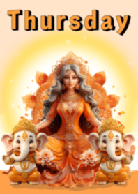 Thursday Goddess Lakshmi and Ganesha