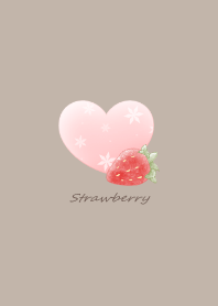 Strawberry and Heart*mocha beige