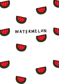 Watermelon pattern. White.