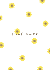 sunflower simple pattern/white