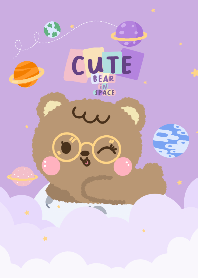 Cute bear in space3