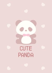 Cute panda pattern [pink/beige]