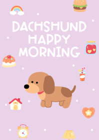 Dachshund Happy Morning (purple)