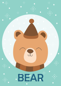Simple Brown Bear and Snow