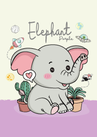 ช้างน้อยน่ารัก สีม่วง