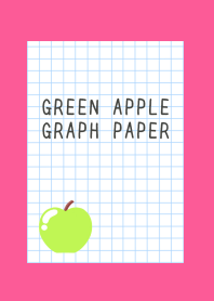 GREEN APPLE GRAPH PAPER/FLASHY PINK