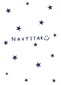 White and navy. Star.