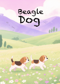 Love Pretty Beagle Dog in Garden