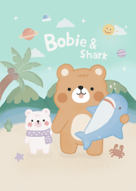Bobie Bear & Shark : On The Beach