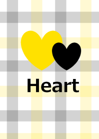 Yellow and black and heart from japan