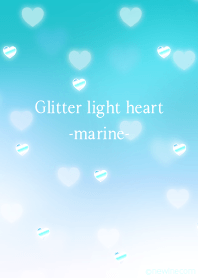 Glitter light heart marine
