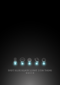 BABY BLUE BLACK LIGHT ICON THEME