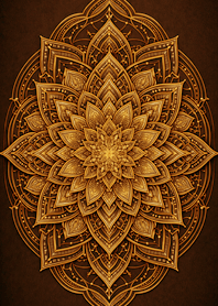 Wealth Mandala | Brown Gold#6