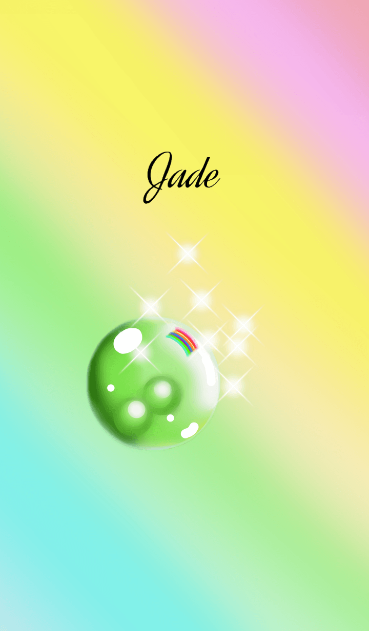 May birthstone.Jade & Rutile. rainbow1