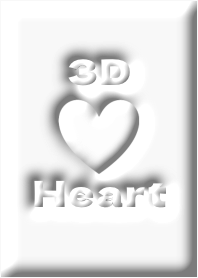 3D Heart White