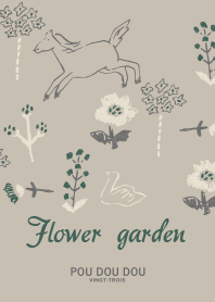 POU DOU DOU Flower Garden beige