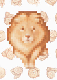 Lion Random Theme Pixel BW||01