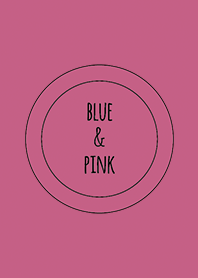 Blue & Pink / Line Circle