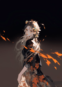 黑暗中的漂亮少女
