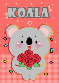 Grey Koala Love Red Color Theme