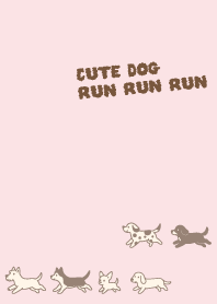 Cute dogs run..purple