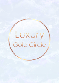 Marble Luxury Gold Circle #Pastel Blue