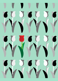 A single red flower on BG