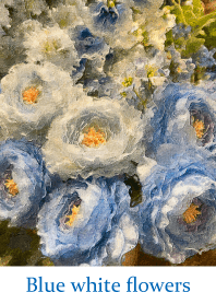 Blue white flowers 18