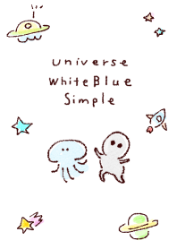 เรียบง่าย จักรวาล สีขาว สีฟ้า