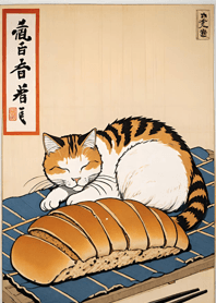 Ukiyo-e Meow Meow Cats 83E106