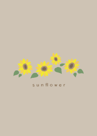Simple flower/sunflower(beige)