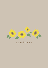 Simple flower/ひまわり(ベージュ)