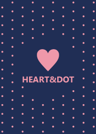 HEART&DOT *NAVY PINK 6*