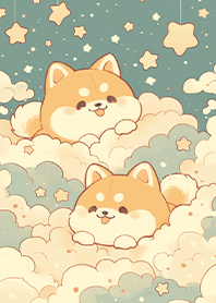 Cute Shiba's Dreamy Starry Sky JP