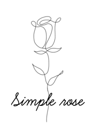 Simple monochrome rose