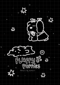 fluffy dogs : BW