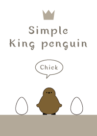 simple king penguin chick