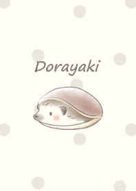 Hedgehog and Dorayaki -beige- dot