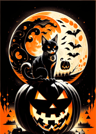 halloween cat BcB078