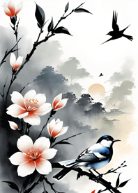 Mountain, Sea, and Moonlit Night 9bCFE5