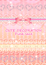 CUTE DECORATION Pink lace