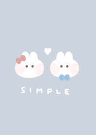 Pair Rabbits/ Beige Blue