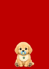 red & beige　赤ちゃんゴールデン