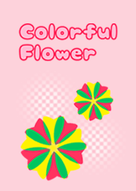 Colorful Flower -pink base-