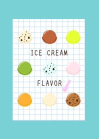 ICE CREAM FLAVOR GRAPH PAPER-MINT GREENj