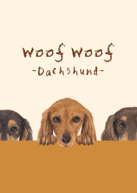 Woof Woof - dachshund L - AUTUMN COLORS