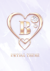 [ B ] Heart Charm & Initial  - Purple 1
