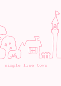 simple line town -pink-
