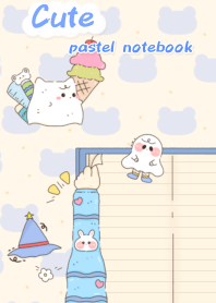 pastel colored notebook