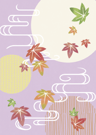 流水と紅葉